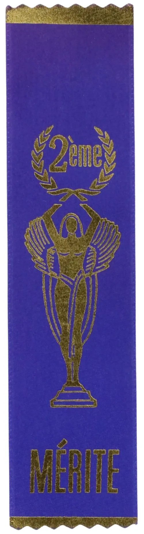 Blue French 2nd Place Ribbon Award