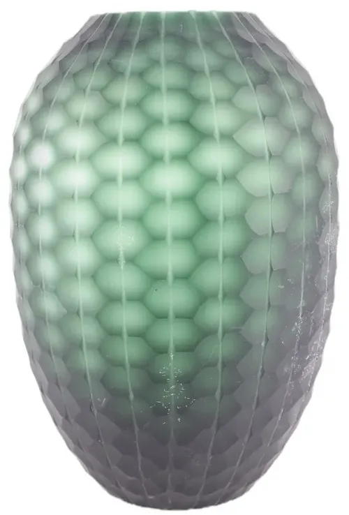 Emerald Green Armadillo Shell Glass Vase