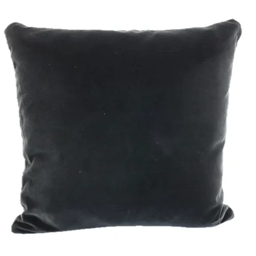 Black Velvet Solid Throw Pillow