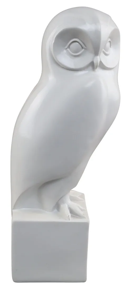 White Owl On Pedestal