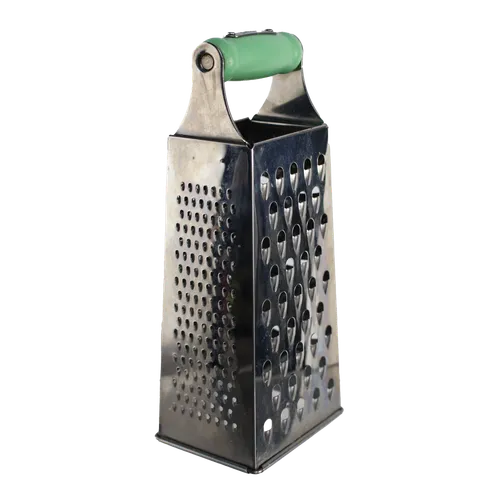 Stainless Box Grater With Arsenic Green Wood Handle