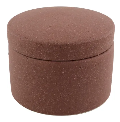 Rose Fleck Ceramic Round Box With Lid