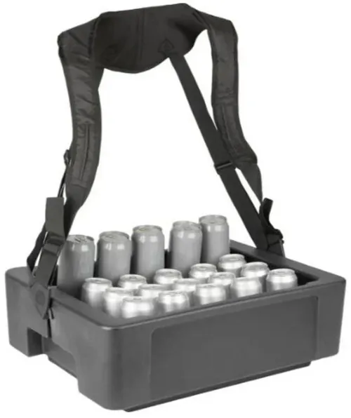 Grey Cooler Beverage Concession Tray With Harness