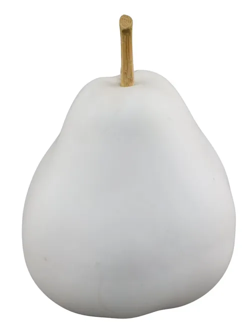 Matte White Ceramic Pear 