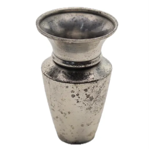 Tarnished Silver Snub Nose Base Mini Vase