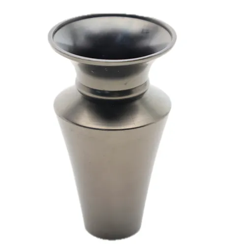 Black Pewter Pyramid Base Vase