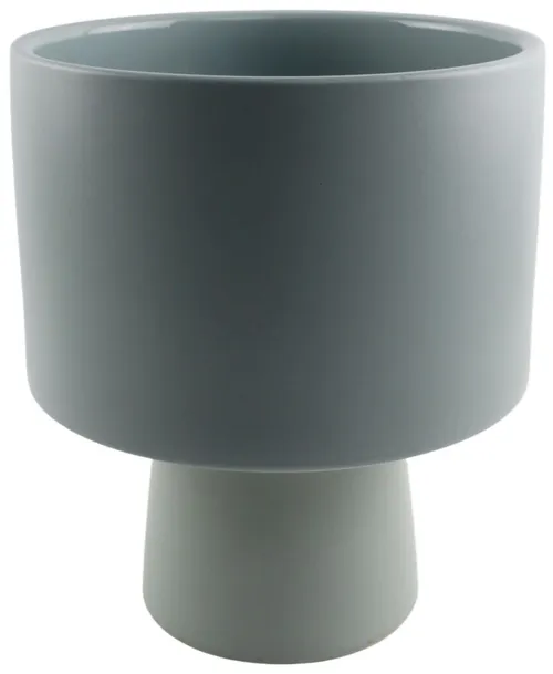 Soft Green Ceramic Pedestal Plant Pot