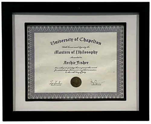 Chapelton Diploma In Black Frame