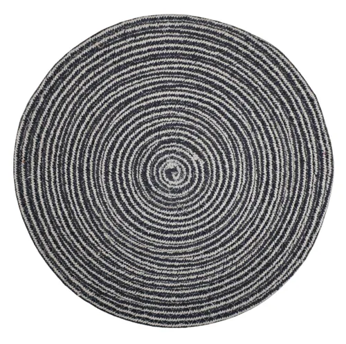 Black & White Round Swirl Placemat