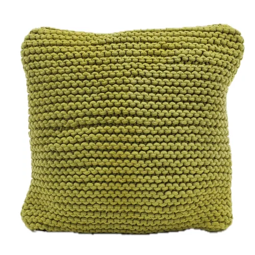 Pea Soup Green Chunky Wool Throw Pillow