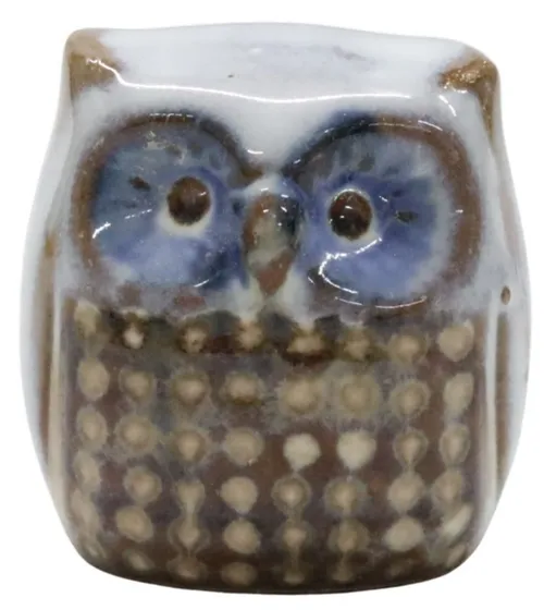 Stoneware Painted Owl - F