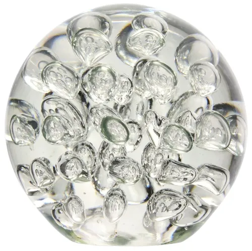 Clear Glass Bubble Paperweight Ball