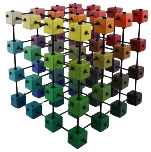 Multicolour Block Sculpture