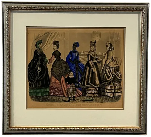 Antique Fashion Illustration II In Silver Frame