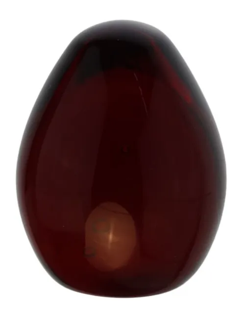 Blown Glass Red Teardrop Paperweight 