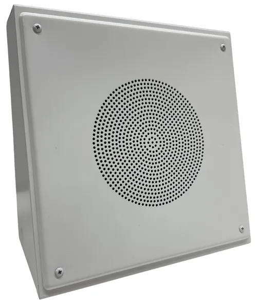 White Metal Angled PA Speaker Intercom Box