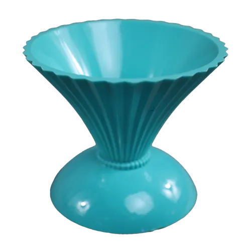 Vintage Paris Blue Plastic Ice Cream Bowl