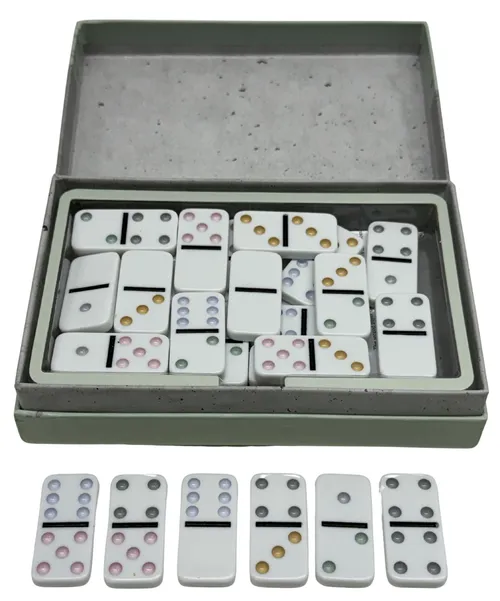 White & Pastel Dominoes Set