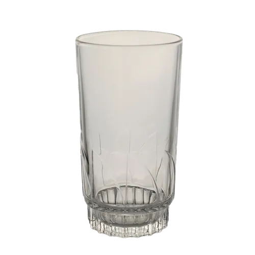 Clear Glass Shark Teeth Drinking Glass