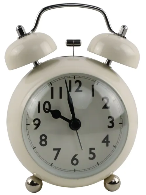 White Twin Bell Alarm Clock