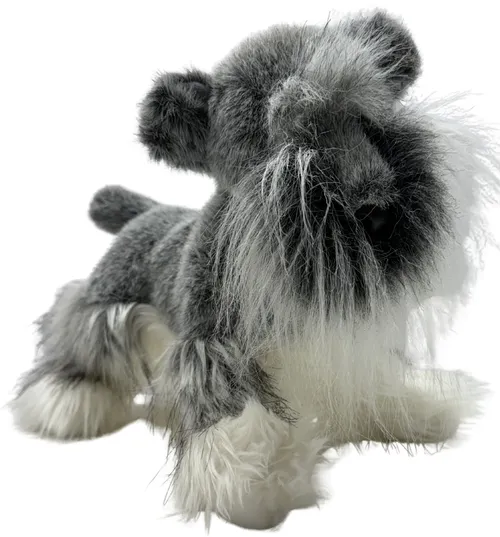 Grey Schnauzer Dog Plush Stuffed Animal