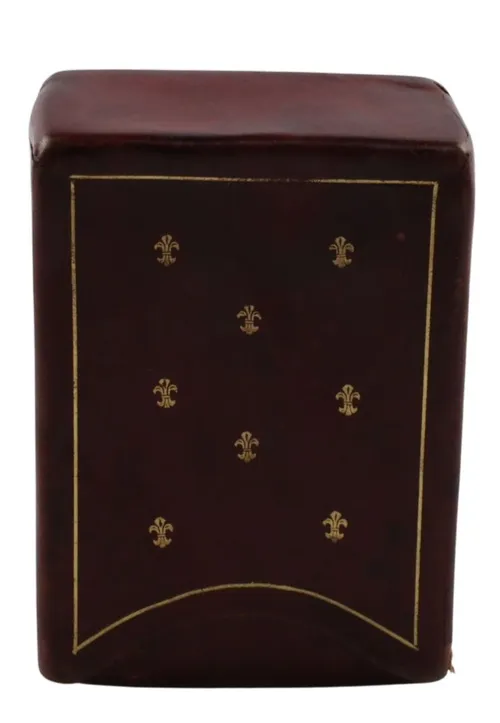 Vintage Burgundy Leather Cigarette Box