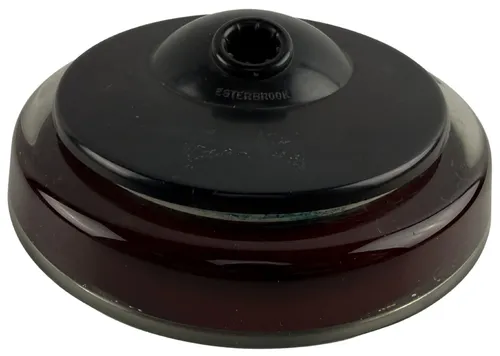 Antique Burgundy & Black Fountain Pen Inkwell