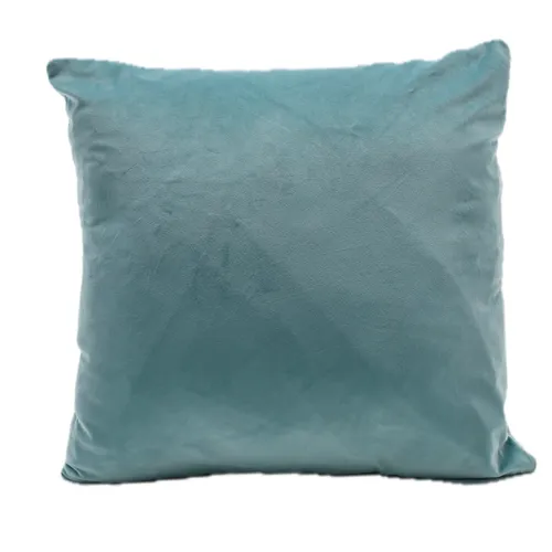 Blue Aqua Pearl Velour Throw Pillow