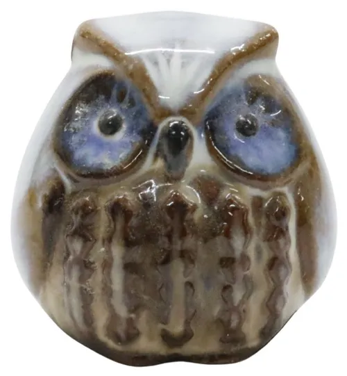 Stoneware Painted Owl - J