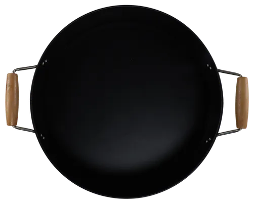 Black Metal Round Serving Tray 