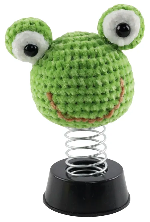 Knit Frog Bobblehead