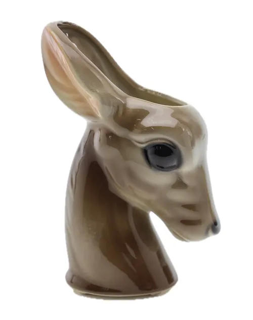 Porcelain Fawn Deer Plant Pot