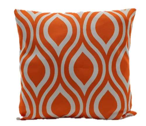 Bright Orange Tulip Design Throw Pillow