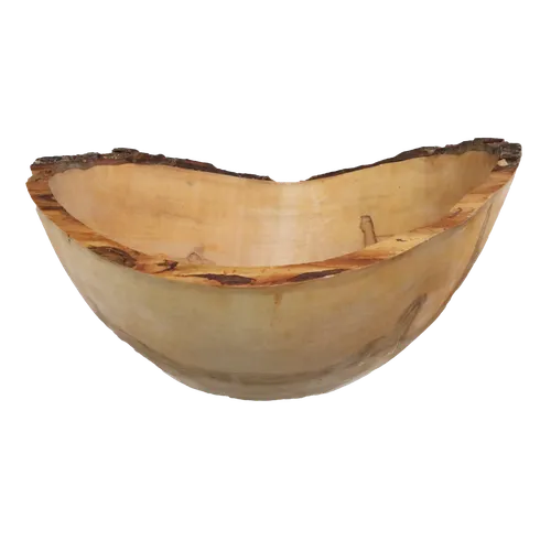 Live Raw Edge Large Wood Serving Bowl