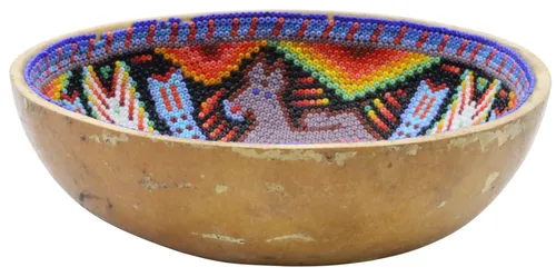 Beaded Gourd Bowl