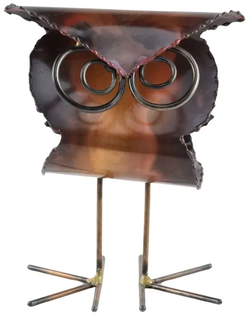 Brutalist Copper Owl
