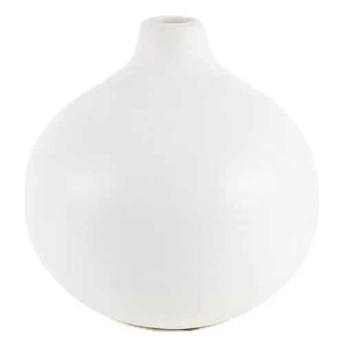 Matte White Globe Bud Vase