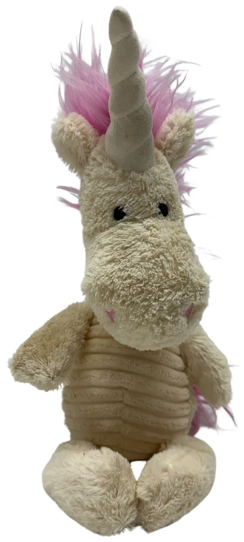 Cream & Pink Stuffed Unicorn Plush