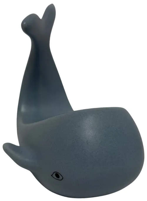 Matte Blue Whale Ceramic Bank