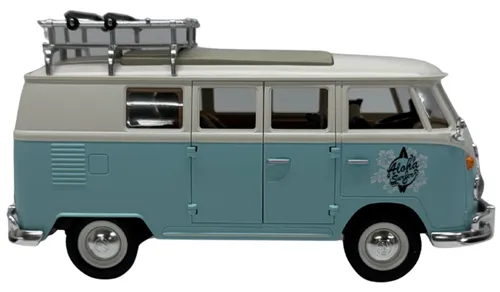 Blue & White Camping Bus