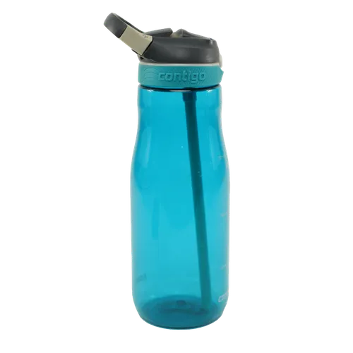 Aquamarine Blue Plastic Water Bottle