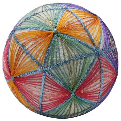 Temari Ball With Geometric Pattern