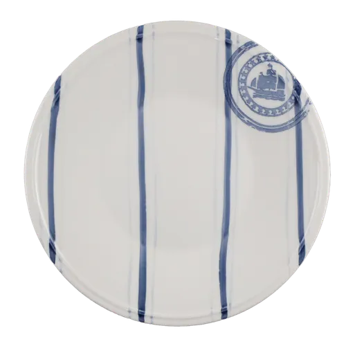 White & Blue Nautical Side Plate