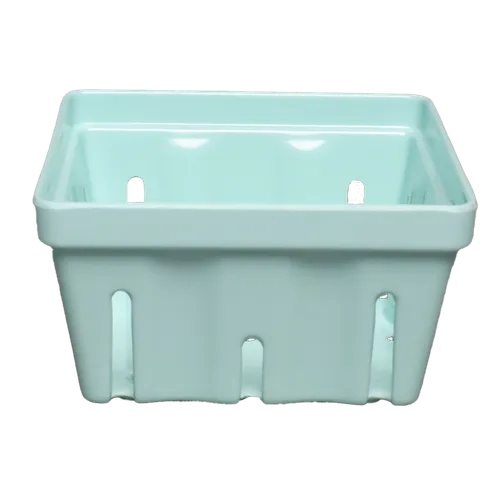 Teal Plastic Berry Basket