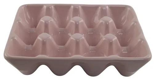 Pink Ceramic Egg Carton Holder
