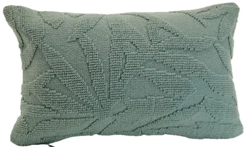Raised Woven Sea Foam Green Abstract Throw Pillow