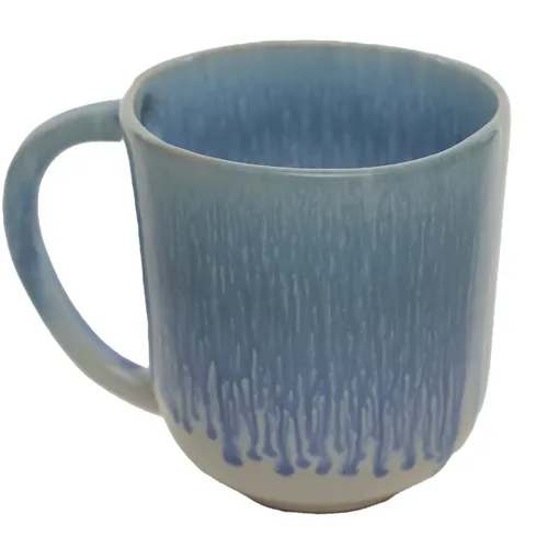 Heavy Blue Drizzle On White Mug
