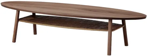 Walnut Oval Coffee Table