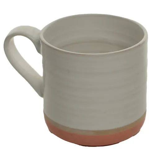 White With Sand & Salmon Bottom Mug