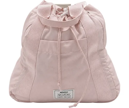 Soft Blush Pink Drawstring Backpack